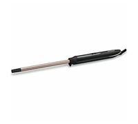 BaByliss Tenacilla de 10 mm - Rizador con barril de cerámica con cuarzo, Rizador de peklo con 10 ajustes de temperatura, Rizos definidos, Afro, Compacto, Rosa y Negro, C449E