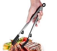 Tenacillas para Espaguetis - Pinzas De Servir Pasta De Silicona - 30 Cm Pinza De Comida Antiadherente Resistente Al Calor Con Soporte Para Barbacoa Camping Restaurante Buffet Parrilla Horneado Hacer E