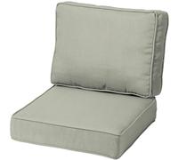 TENAGE Cojines de Asiento Para Exteriores - Profundos Para Muebles de Patio, Silla de Césped - Todo Tipo de Clima, 40 x 40 cm, Gris