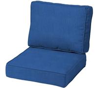 TENAGE Juego de Cojines de Asiento para Exteriores - Profundos para Muebles de Patio, Silla de Césped - Todo Tipo de Clima, 55 x 55 cm, Color Azul