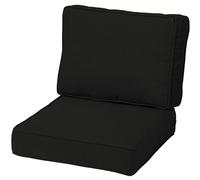 TENAGE Juego de Cojines de Asiento Para Exteriores, Profundos Para Muebles de Patio, Silla de Césped, Todo Tipo de Clima, 55 x 55 cm, Color Negro