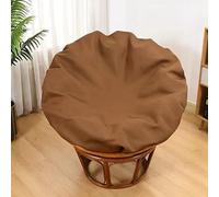 TENAGE Papasan - Funda de cojín para silla Papasan para interiores y exteriores, impermeable, con cremallera y lazos, lavable a máquina, 100 cm, café claro