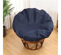 TENAGE Papasan - Funda de cojín para silla Papasan para interiores y exteriores, impermeable, con cremallera y lazos, lavable a máquina, 120 cm, azul marino
