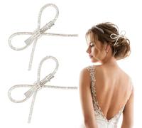 TenaLucy 2 Piezas Crystal Horquillas para El Pelo,Horquillas para Coleta de Caballo Pinzas Pelo de Diamantes de Imitación Accesorios para el Cabello para Mujeres y Niñas