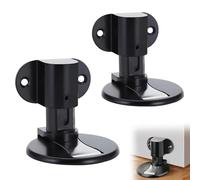 TenaLucy 2 Piezas Tope de Puerta Magnetico,Tope Puerta Magnetico tope puertas Suelo para Puerta Retenedor Iman Ajustable,con Adhesivo 3M y Tornillo (Negro)