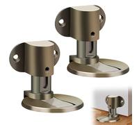 TenaLucy 2 Piezas Tope de Puerta Magnetico,Tope puerta magnetico tope puertas Suelo para puerta Retenedor Ajustable,con Adhesivo 3M y Tornillo (cobre)