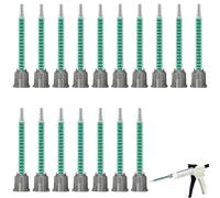 TenaLucy 20 Piezas Boquilla Mezclador Estático,Boquilla de Mezcla de Epoxi Boquillas Pegamento Canulas Cuadrado Interfaz Epoxi Mezcla Boquillas,para Tubo de Mezcla de Pegamento AB