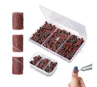 TenaLucy 285 Piezas Tambores de Lijado,Bandas de Lija Herramientas Rotativas Accesorios Tambores de Lijado Kit 80/120/180 Granularidad,con 2 Piezas Caja Libre 2 Piezas Mandriles de Tambor,Manicura