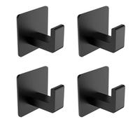 TenaLucy 4 Piezas Toalleros de Baño sin Taladro, Toalleros de Baño Ganchos Adhesivos para Pared, Base Extragrande Ganchos paras Colgar, Adhesivo sin Clavos Colgador ToallaBaño para Paredes Baños