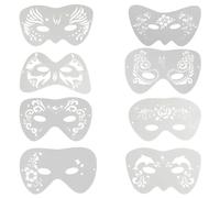 TenaLucy 8 Piezas Plantilla de Pinturas Cara Plantillas Pintacaras Plantilla de Pintura Ojo Facial Reutilizable Plantillas para Pintura Corporal,Plantilla Pintacaras para Niños Adulto
