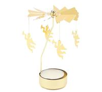 TenaLucy Candelabro Giratorio,Titular de Vela Giratoria Velas Decorativas Portavelas Giratorio Dorado Metal té Luz Accesorios Románticos,para Decoración Des Hogar,Decoración de Boda(Ángeles)