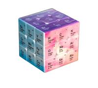 TenaLucy Cubo de Velocidad 3x3,Cubo Tabla Periódica con Elementos Químicos 3x3 Speed Cube Magico Juego de Rubik Sin Pegatinas,Rotación Rápida y Suave,para Regalo de Cumpleaños