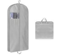 TenaLucy Fundas Ropa Armario,60 * 153-10cm Gris Fundas Ropa Funda Traje Portatrajes Hombre Viaje Fundas Ropa Porta Trajes Caballero Antipolvo con Cremallera,para Trajes,Vestidos,Camisas(L)