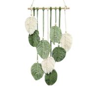 TenaLucy Tapiz de Macramé Boho, Decoración Hogar Pared Dormitorio, Hecho a Mano Algodón Natural, Tapices de Macramé para Colgar en, la Pared Pequeños para Pareds Cabecero des Cama Decoración