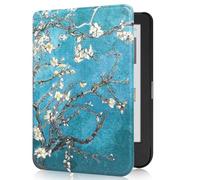 Tenano Funda Compatible con 6" Kobo Clara Colour/BW/2E, Tolino Shine Colour/Shine 5/4, Carcasa Ligera Cubierta con Auto Activación/Reposo e-Reader, Flor de Cerezo
