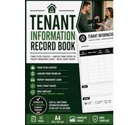 Tenant Information Record Book UK: Tenant Details Register | Landlord Tenant Record Log | Property Management Ledger | Rental Tenant Tracker | A4 121 Pages