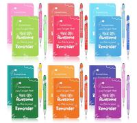 Tenare 12 juegos de regalos de agradecimiento para empleados, a granel, incluye 12 cuadernos inspiradores, blocs de notas de bolsillo pequeño, 12 bolígrafos motivacionales, lápiz capacitivo 2 en 1,