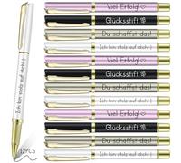 Tenare 12 Regalos Bolígrafos de Suerte Bolígrafos de Metal con Citas Inspiradores Bolígrafo Motivacional con Frase Obsequio de Agradecimiento para Colegas Empleados Profesores Enfermera(Multicolor)