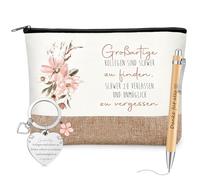 Tenare 3 Piezas Regalos Despedido Agradecimiento para Compañeros Empleados Neceser con Frase Bolígrafo Llavero(Großartige KOLLEGEN Sind SCHWER zu Finden)