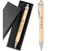 Tenare Gracias Regalos Danke für Alles Regalos de Bolígrafo Bolígrafo de Madera con Frase Bolígrafo Retráctil con Citas con Caja de Regalo Regalo de Despedida para Colegas Maestro Empleados