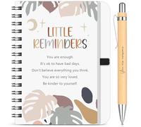 Tenare Set de regalo inspirador, cuadernos en espiral con bolígrafo de bambú, pequeños recordatorios con texto en inglés "You Are So Very Loved", diario, regalos motivacionales para mujeres, hombres
