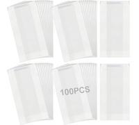 Tenare Sobres de Papel Glassine con Tira de Pelar Resellable Bolsa Pequeña de Confeti con Parte Solapa Abierta Embalaje de Cera Derretida para Boda Vela(110 x 210 mm,Blanco,100 Piezas)