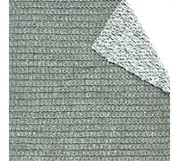 TENAX Soleado Duo 1,00x5 m Double-Face Blanco-Gris, Malla Tejida Protectora y Sombreadora para Balcones y Jardines