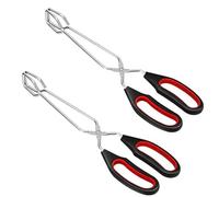 Tenazas de Cocina en Acero Inoxidable - Juego de 2 Extra-Largas para Cocinar, Asar y BBQ, con Mangos Ergonómicos Antideslizantes