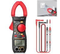 Tenazas de corriente, 6000 cuentas, 500 A CA/CC, apertura máxima de 30 mm, amperímetro, medidor de corriente, multímetro de tensión, capacidad de continuidad