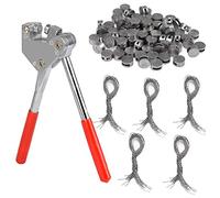 Tenazas para precintos (16,5 cm, apta para precintos de plomo Diámetro 8 mm + 10 mm de diámetro, incluye accesorios, 500 plomo Precintos 8 mm y 100 m plombe alambre