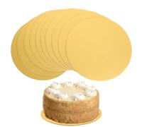 Tenbrachian 10 Pcs Base para Tartas de Cartón, Soporte para Tartas, 20cm Soportes para Tartas Redondos, Soportes para Pasteles, Base Redonda de Cartón, Tableros para Tartas Pasteles Postres(Dorado)