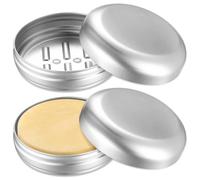Tenbrachian 2 Piezas Jabonera de Viaje, 100ml Jabonera de Aluminio, Caja de Jabón de Viaje, Jaboneras para Pastillas de Jabon con Rejilla de Goteo, Caja Metalica para Casa Ducha Baño Camping(Redonda)