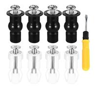 Tenbrachian 8pcsTornillos para Asiento de Inodoro, Kit de Fijación Tapa WC Universal, Fijaciones para Asiento de Retrete, Tornillos Universales para Tapadera WC, Tornillos de Expansion para Tapas