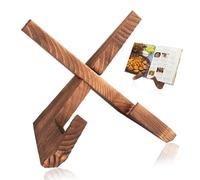 Tenbrachian Soporte Libro Cocina, Atril para Libros, Soporte Libros de Recetas de Cocina, Soportes de Madera para Libros de Cocina, Atril Libro Cocina, Soporte para Libros de Tabletas (Color Marrón)