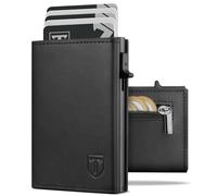 TENBST Carteras para Hombre | Cartera de Piel Auténtica, Artesanal Discreto | Monedero Elegante y Compacto con Ranuras para Tarjetas, Monedas y Cierre magnético |Perfecto Regalo Hombre para Negocios