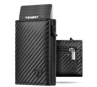 TENBST Carteras para Hombre Pequeñas, Tarjetero con Monedero Magnético, Tarjeteros para Tarjetas de Credito (RIFD Protección), Billeteras para, Regalo
