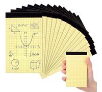 Tenceur 16 blocs de papel gráfico de 3 x 5 pulgadas, cuadrícula cuadriculada, tapas perforadas, 50 hojas por bloc de notas, bloc de papel de 80 g/m², cuaderno gráfico de bolsillo pequeño para