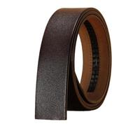 TenchantedS Cinturón De Cuero Cinturón De Hebilla Automática Para Hombres Sin Hebilla Cinturón De Cuero Genuino De Moda Para Hombres Sin Hebilla,Marrón,130cm