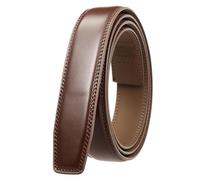 TenchantedS Cinturón De Cuero Para Hombre De 3,0 Cm Sin Hebilla Cinturón No Poroso De Piel De Vaca,120cm