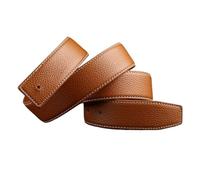 TenchantedS Cinturones Vintage Hombres Hombre Mujer Cinturón Cuero Real Sin Hebilla Cinturones,amarillo,110cm