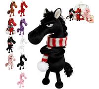 Tencipeda 2026 Year of The Horse Lucky Mascot, Year of The Horse Lucky Mascot, Small Charm Symbolizing Strength Courage Balance and Moving Forward (Black B)