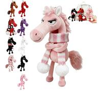 Tencipeda 2026 Year of The Horse Lucky Mascot, Year of The Horse Lucky Mascot, Small Charm Symbolizing Strength Courage Balance and Moving Forward (Pink B)