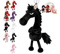 Tencipeda 2026 Year of The Horse Lucky Mascot, Year of The Horse Lucky Mascot, Small Charm Symbolizing Strength Courage Balance and Moving Forward (Black A)