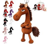 Tencipeda 2026 Year of The Horse Lucky Mascot, Year of The Horse Lucky Mascot, Small Charm Symbolizing Strength Courage Balance and Moving Forward (Brown)