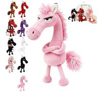 Tencipeda 2026 Year of The Horse Lucky Mascot, Year of The Horse Lucky Mascot, Small Charm Symbolizing Strength Courage Balance and Moving Forward (Pink A)