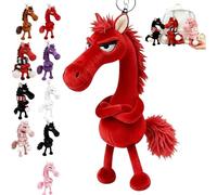 Tencipeda 2026 Year of The Horse Lucky Mascot, Year of The Horse Lucky Mascot, Small Charm Symbolizing Strength Courage Balance and Moving Forward (Red A)