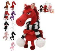 Tencipeda 2026 Year of The Horse Lucky Mascot, Year of The Horse Lucky Mascot, Small Charm Symbolizing Strength Courage Balance and Moving Forward (Red B)