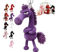 Tencipeda 2026 Year of The Horse Lucky Mascot, Year of The Horse Lucky Mascot, Small Charm Symbolizing Strength Courage Balance and Moving Forward (Purple)