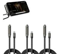 Tencipeda 240w Braided Fast Charge Cable With Built-In Phone Stand, Charge Stand 2 In 1 Cable, Type-C To Type-C, 90 Degree USB C Right Angle (1m,3 sets)