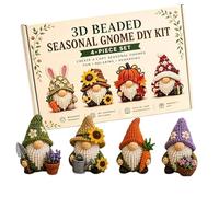 Tencipeda 3D Beaded Animal Kit, Tiny 3D Beaded Animal DIY Kit with 4 Designs, Beginner-Friendly for Cozy Home Decor & Relaxing Handmade Hobby (Style D)